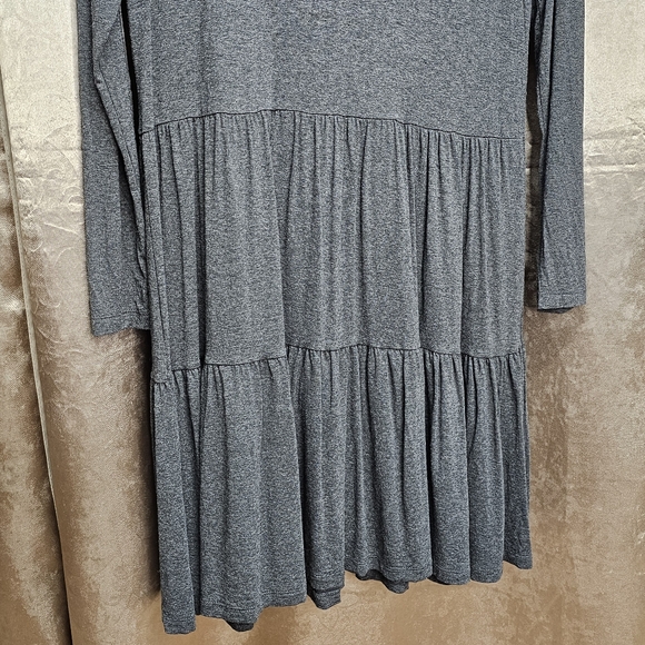 Grey Babydoll Dress Freestyle Flowy Relaxed Casual Pullover Baggy Women's Small - Picture 9 of 12